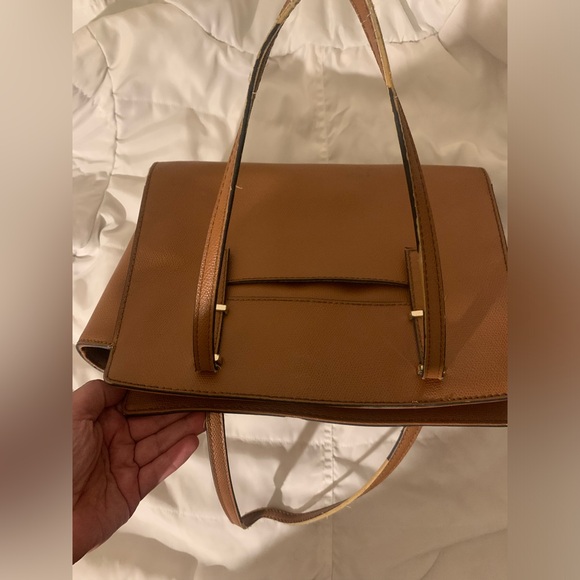 VINTAGE (Y2K) AUTHENTIC GUESS EST 1981 HANDBAG/SHOULDER BAG COGNAC/BROWN - Picture 11 of 13